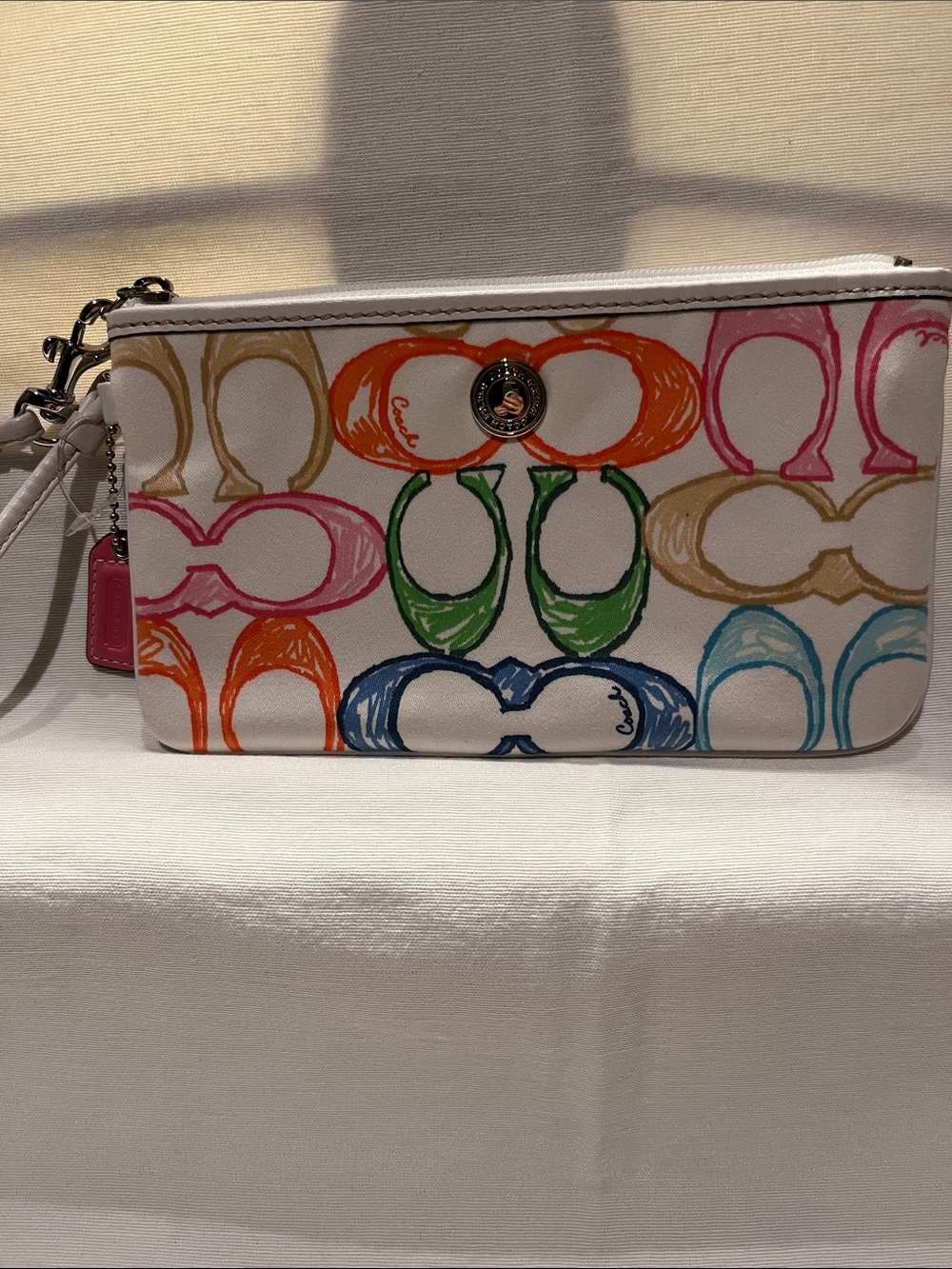 Coach Y2K Multicolored Hampton Scribble Wristlet